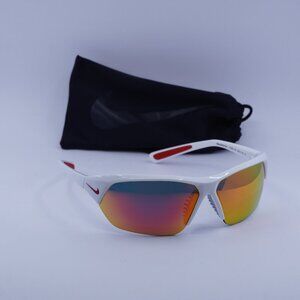 NIKE SKYLON ACE FQ4683 106 Geometric Sunglasses - White/Grey/Red Mirror